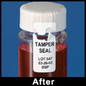 Tamper-proof Sample Protection label - After Label